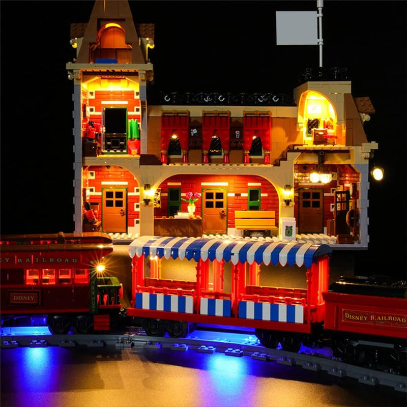 GEAMENT LED Licht-Set Kompatibel mit Lego Disney Zug mit Bahnhof (Disney Train and Station) - Beleuc