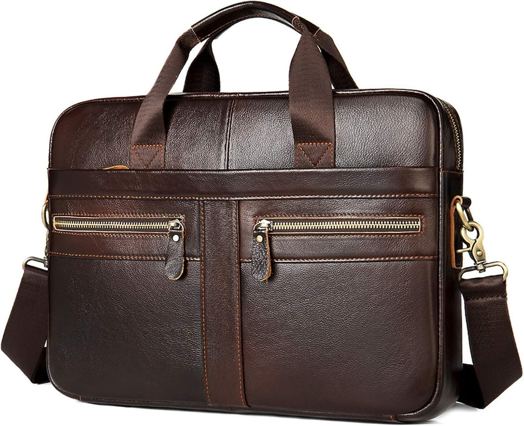 Businesstasche Herren Leder Aktentasche Männer Handtasche Vintage Laptoptasche Arbeitstasche Umhänge