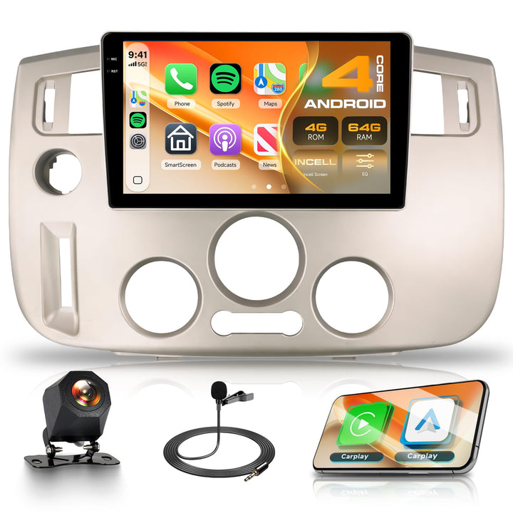 Rimoody 4G+64G Android Autoradio für Renault Scenic II 2003-2009 Wireless Carplay Android Auto, 9 Zo