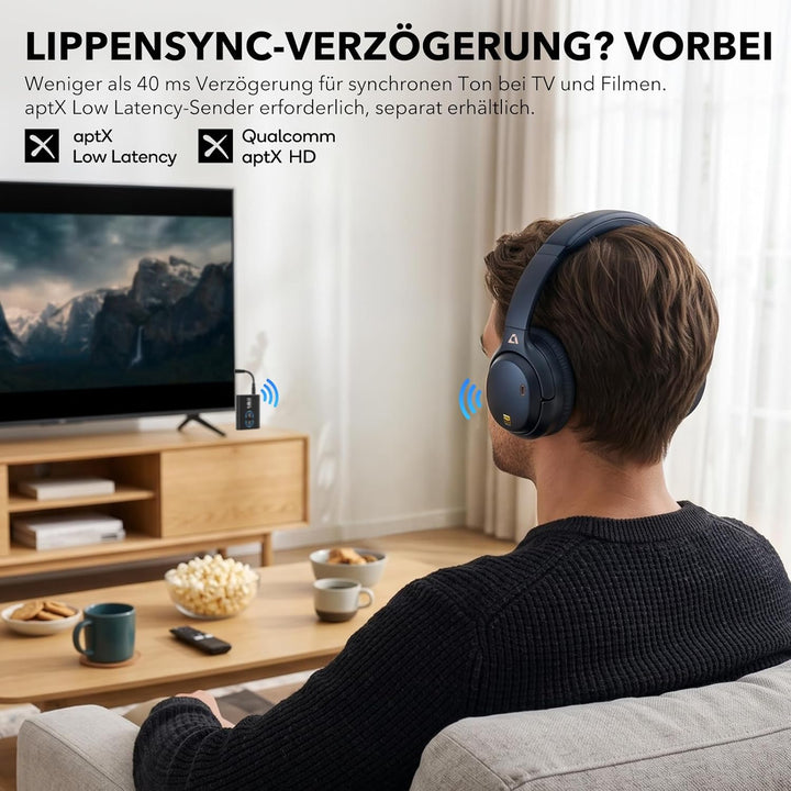 1Mii E700 Kabellose Bluetooth Over-Ear-Kopfhörer mit Active Noise Cancelling, Hi-Res Audio LDAC/aptX