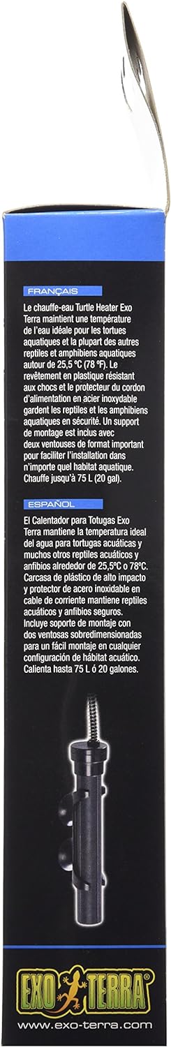 Exo Terra Turtle Heater, automatischer Wasserheizer, 25 Grad Wassertemperatur, für bis zu 75L, tauch