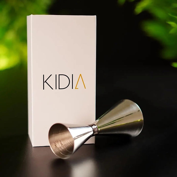 Kidia Professioneller Cocktail-Jigger aus Edelstahl 304 – Barmass 1oz/2oz mit Inneren Skalen – Premi