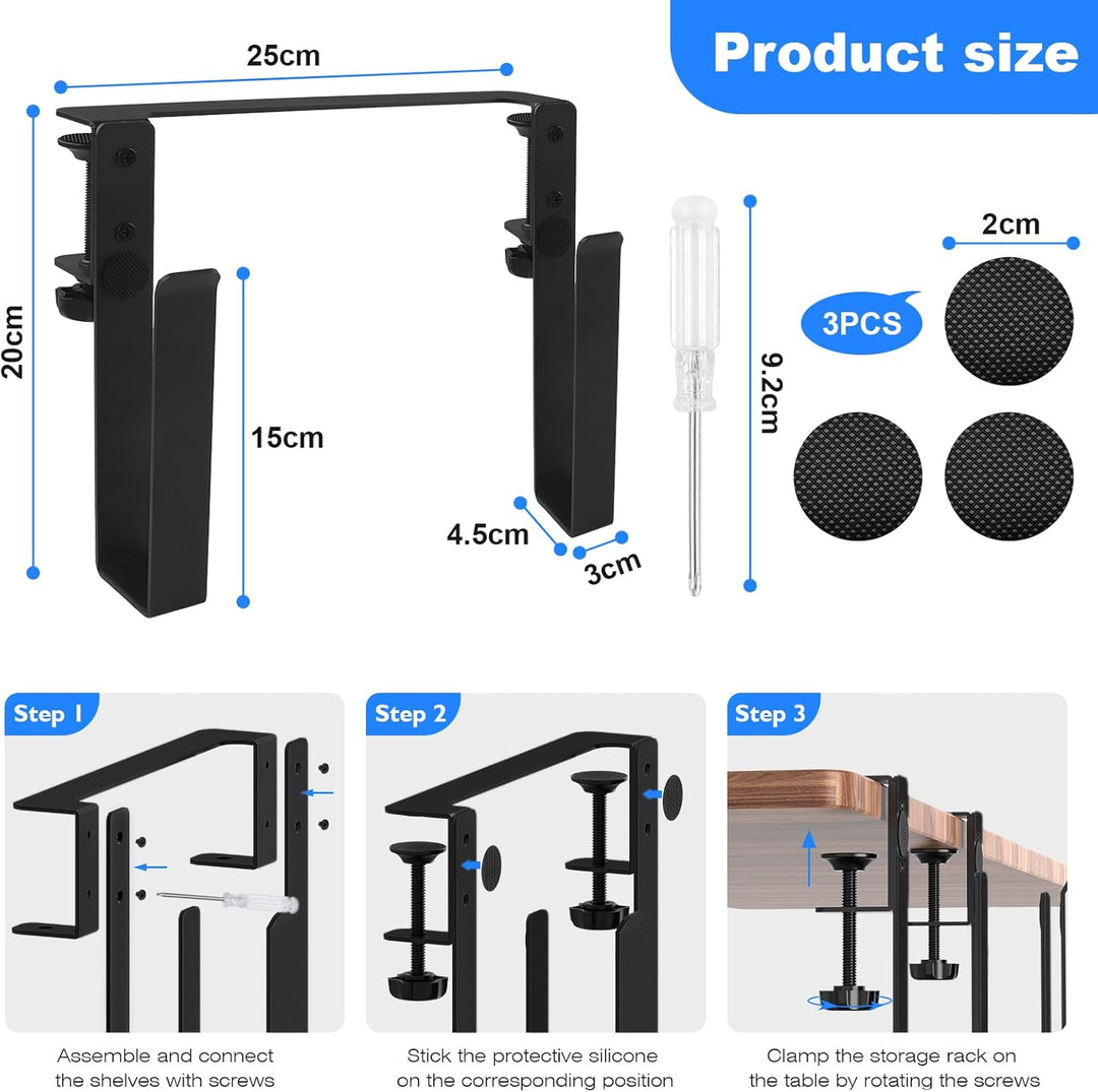 Aufhängbarer Laptop Organizer Schreibtisch Hänge Notebook Halter aus Aluminium Verstellbare Schreibt