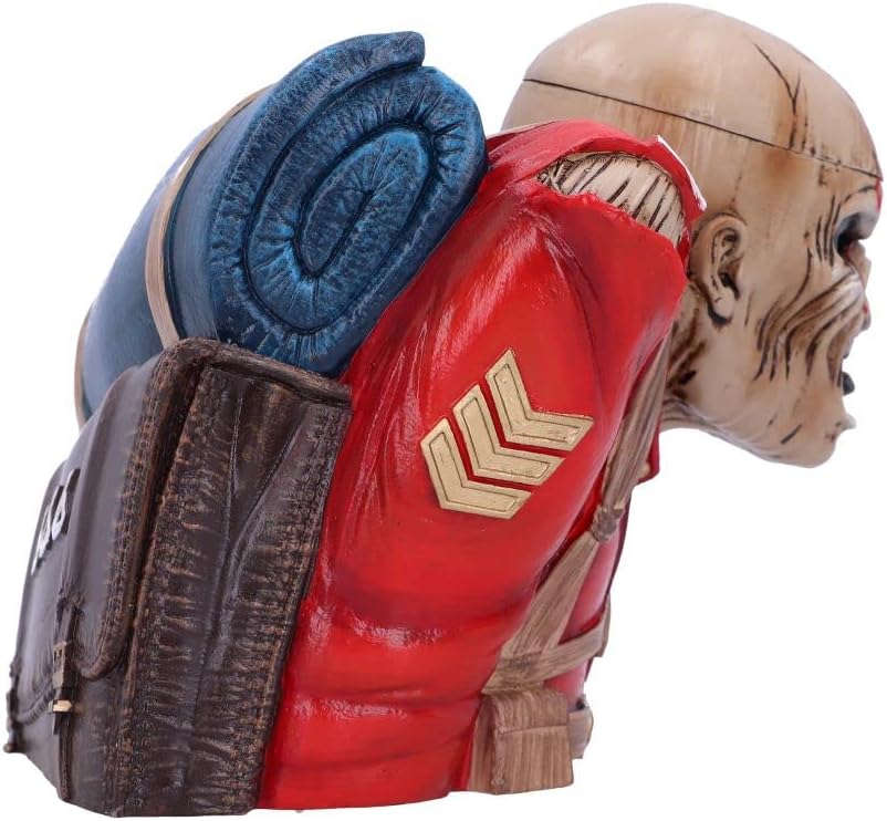 Nemesis Now Offizielles Lizenzprodukt Iron Maiden The Trooper Büste Box (klein), Rot, 12 cm, Harz