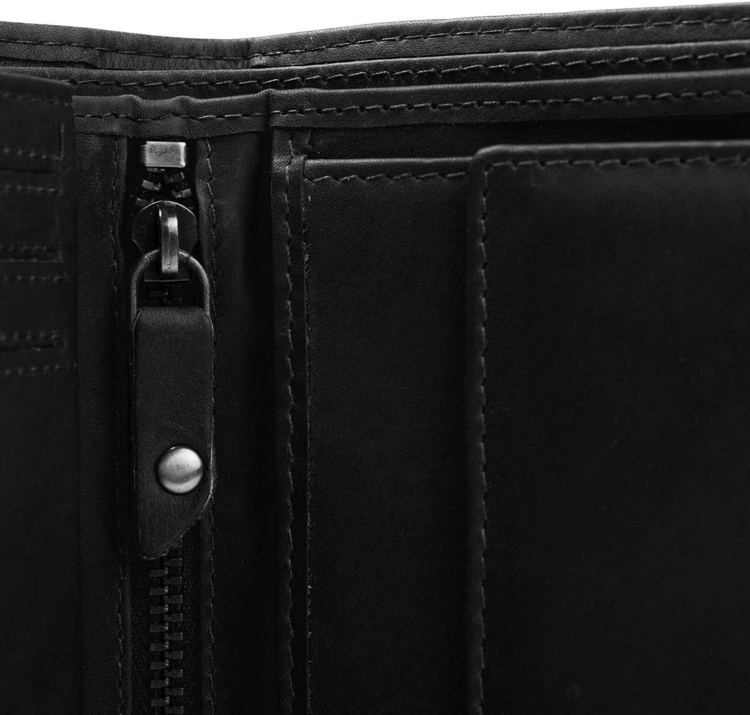 The Chesterfield Brand Leder Portemonnaie Schwarz Ruby RFID Safe