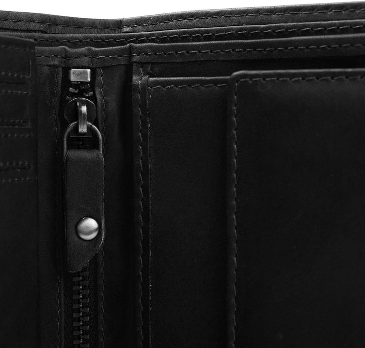 The Chesterfield Brand Leder Portemonnaie Schwarz Ruby RFID Safe