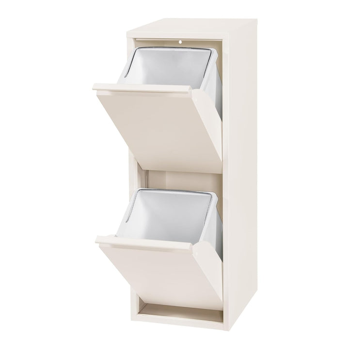 [en.casa] Mülltrennsystem Sollentuna Mülleimer 2 Fächer Küche 2 x 14 L Abfalleimer Müllschrank schma