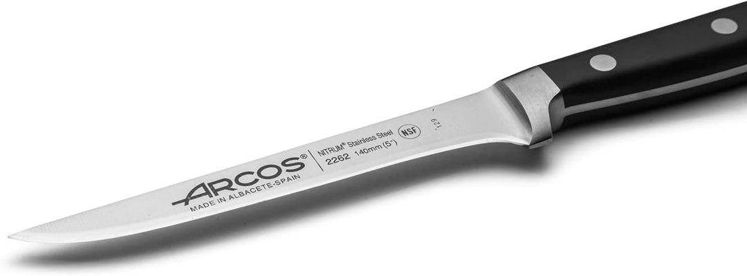 Arcos Opera - Ausbeinmesser - NITRUM geschmiedetem Edelstahl 140 mm - HandGriff POM Farbe Schwarz