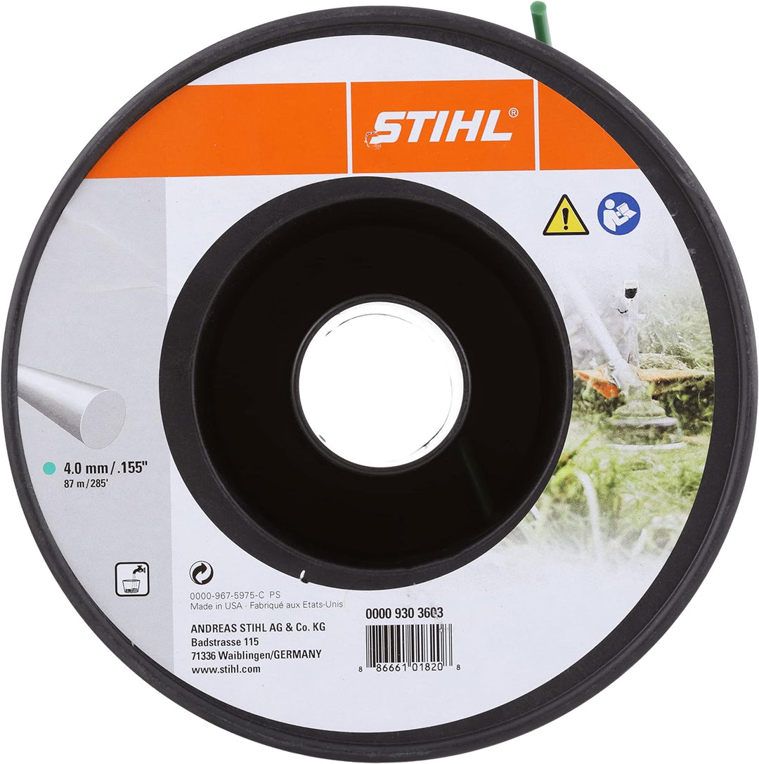 Stihl 9303603 rund Ø 4,0 mm x 87 m Mähfaden, grün , 90m, 90m