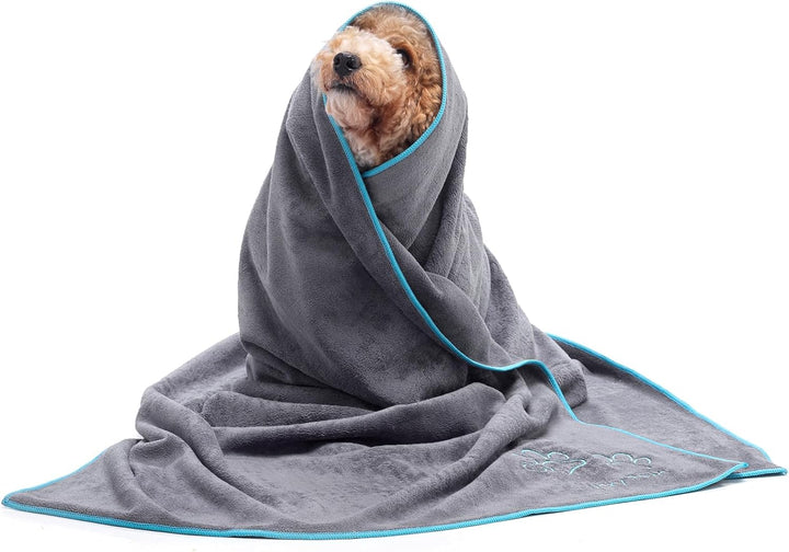 Lucky Paws® Hundehandtuch - 140x70cm XL Hundehandtuch extra saugfähig - schnell trocknend, luxuriös