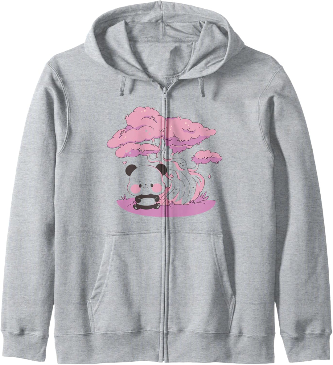 Pandabär unter Sakura-Baum Natur Kapuzenjacke