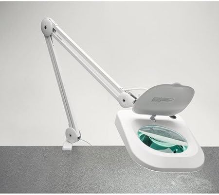 9W Profi LED-Lupenleuchte mit 150mm Glaslinse 2,25-facher Vergrösserung und 90LEDs, 5
