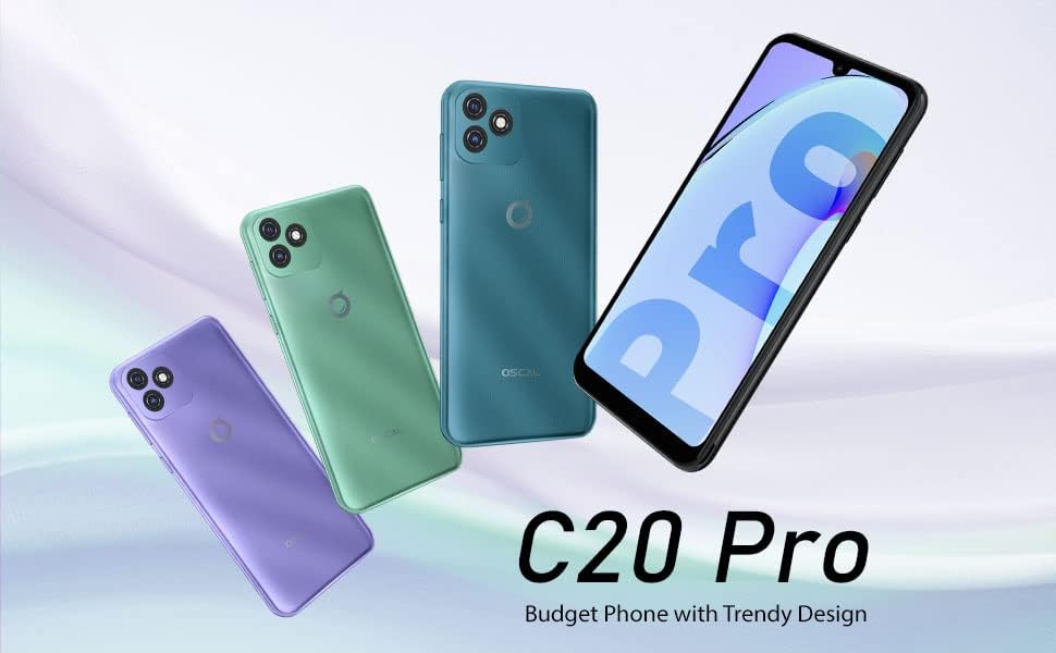 OSCAL C20 PRO Android 11 4G Smartphone Ohne Vertrag, Dual-SIM Handy, 6.08" HD+ Display, Unibody-Desi