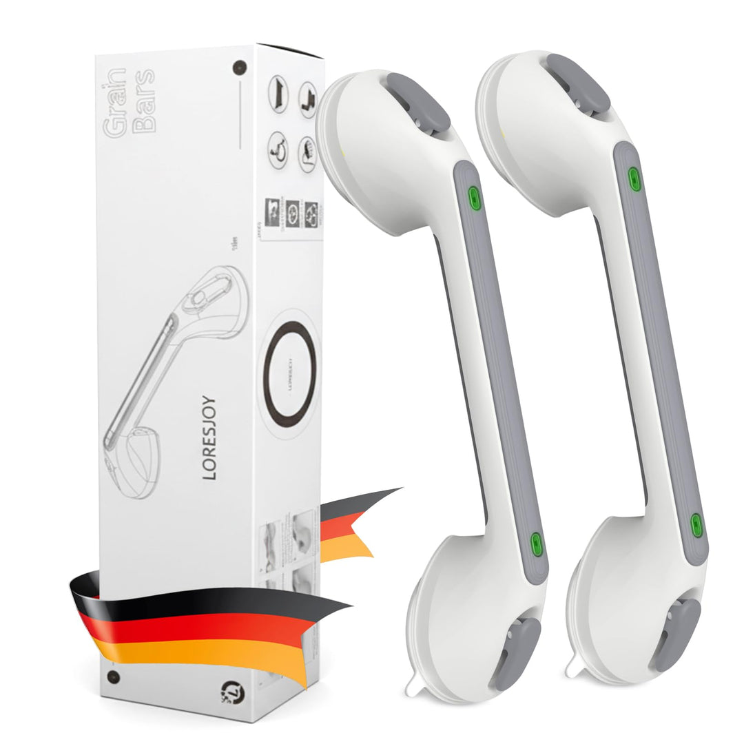 2 Stück Haltegriff mit Saugnapf, 2x16in Haltegriffe für Senioren | Haltegriff Dusche, Badezimmer Dus