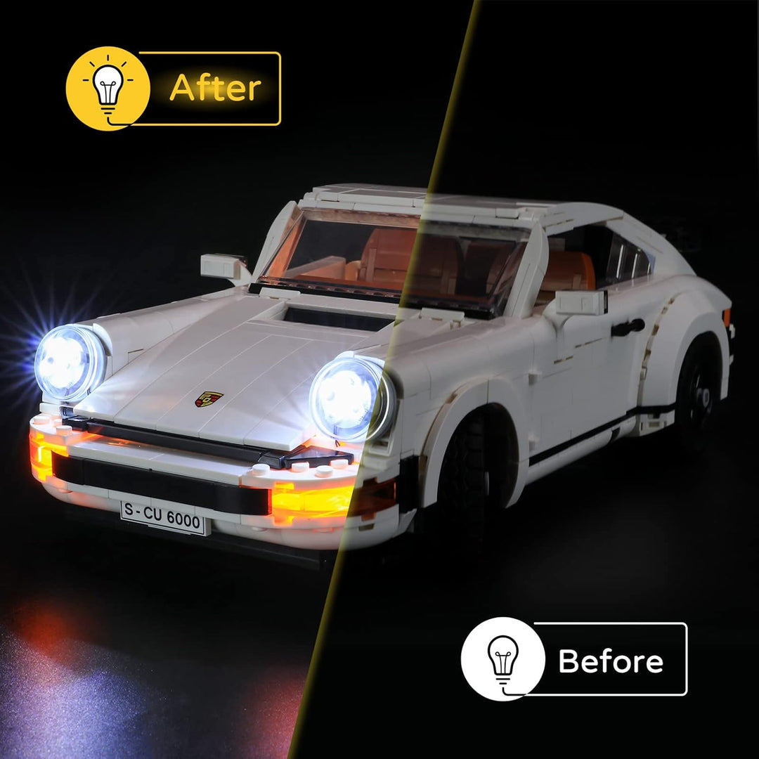 YEABRICKS LED Licht für Lego-10295 Creator Expert Porsche 911 Bausteine Modell (Lego Set Nicht entha