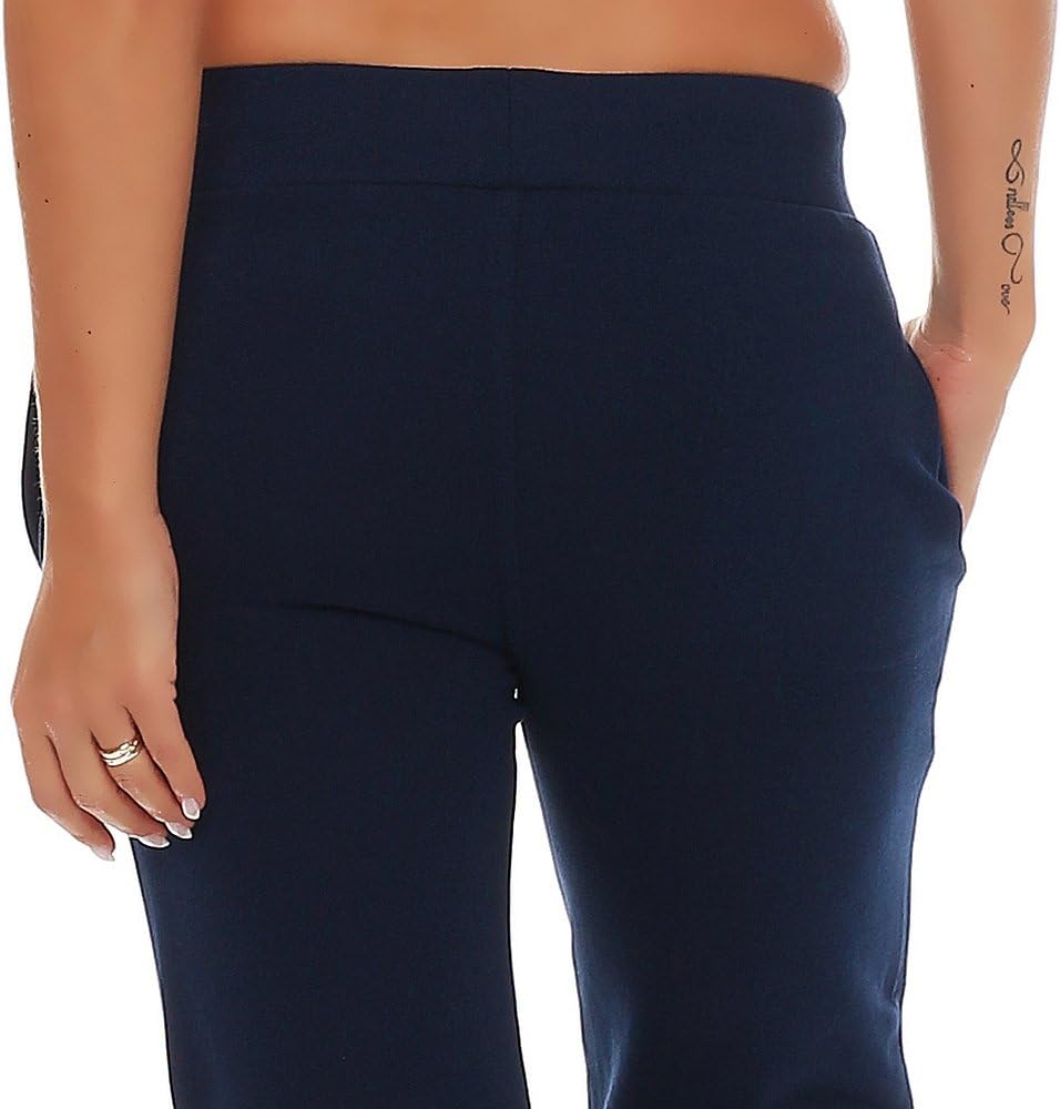 Gennadi Hoppe Damen Jogginghose Trainingshose Sweat Pants Sporthose Fitness Hose XS Dunkelblau, XS D