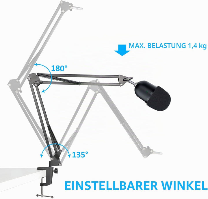 SUNMON Mikrofonarm für Raze r Seiren Mini - Universal Mic Boom Arm mit Mikrofonabdeckung Set mic arm
