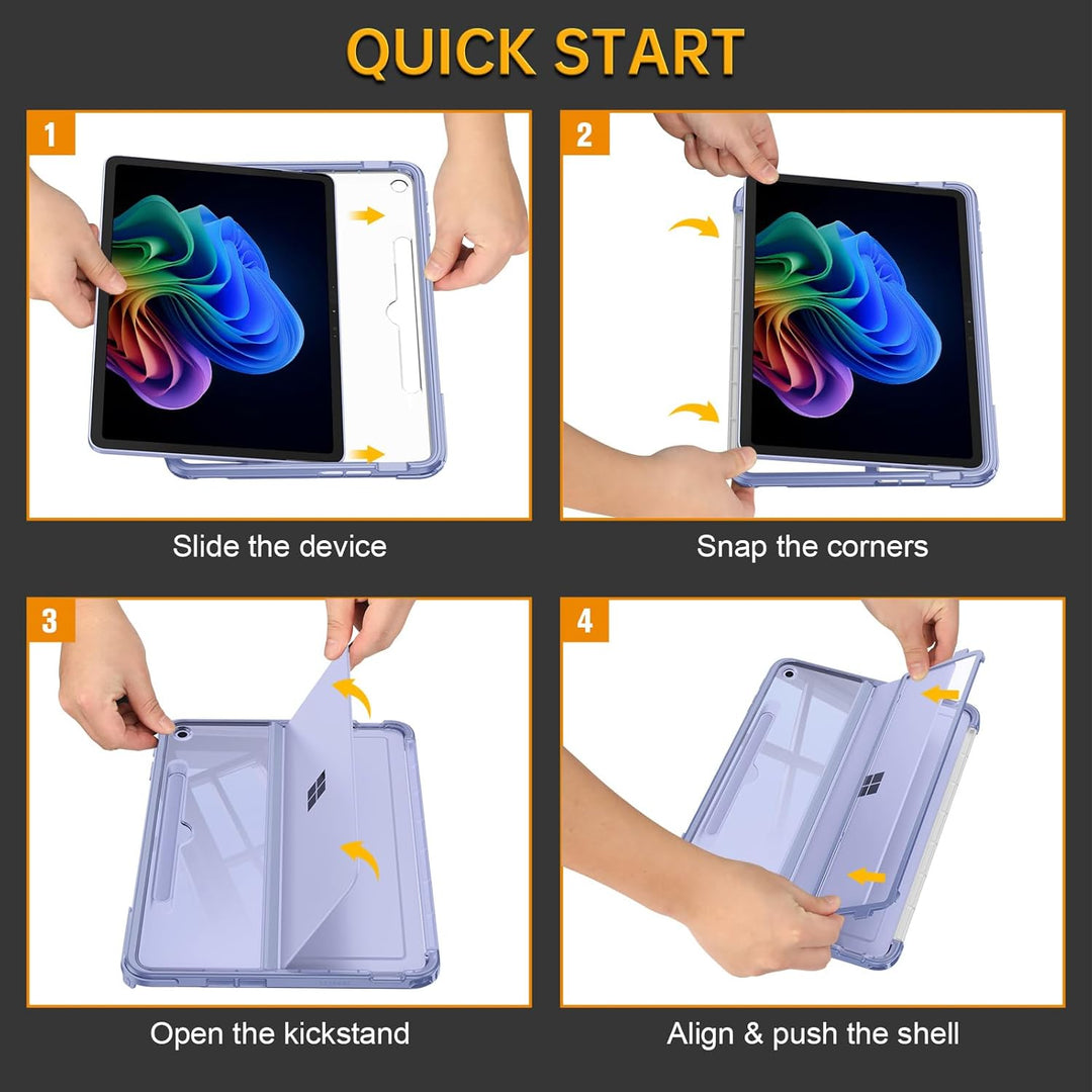 Fintie Hülle für Microsoft Surface Pro 12 Zoll 1. Edition (2025), Stossfeste Folio-Schutzhülle mit t