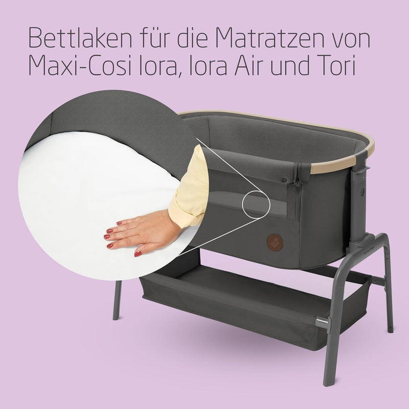 Maxi-Cosi Iora Bettlaken für die Matratzen von Maxi-Cosi Iora, Iora Air und Tori, Weiss Weiss / Weis