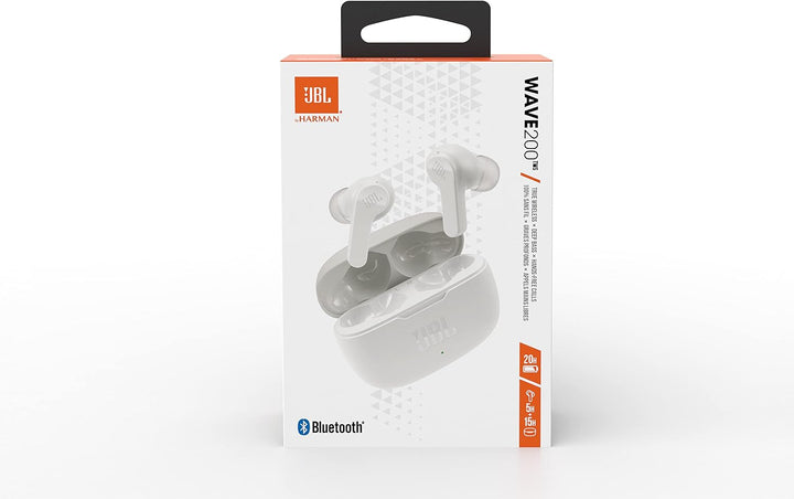 JBL Wave 200 TWS True-Wireless In-Ear Bluetooth-Kopfhörer - Weiss – Kabellose Ohrhörer mit integrier