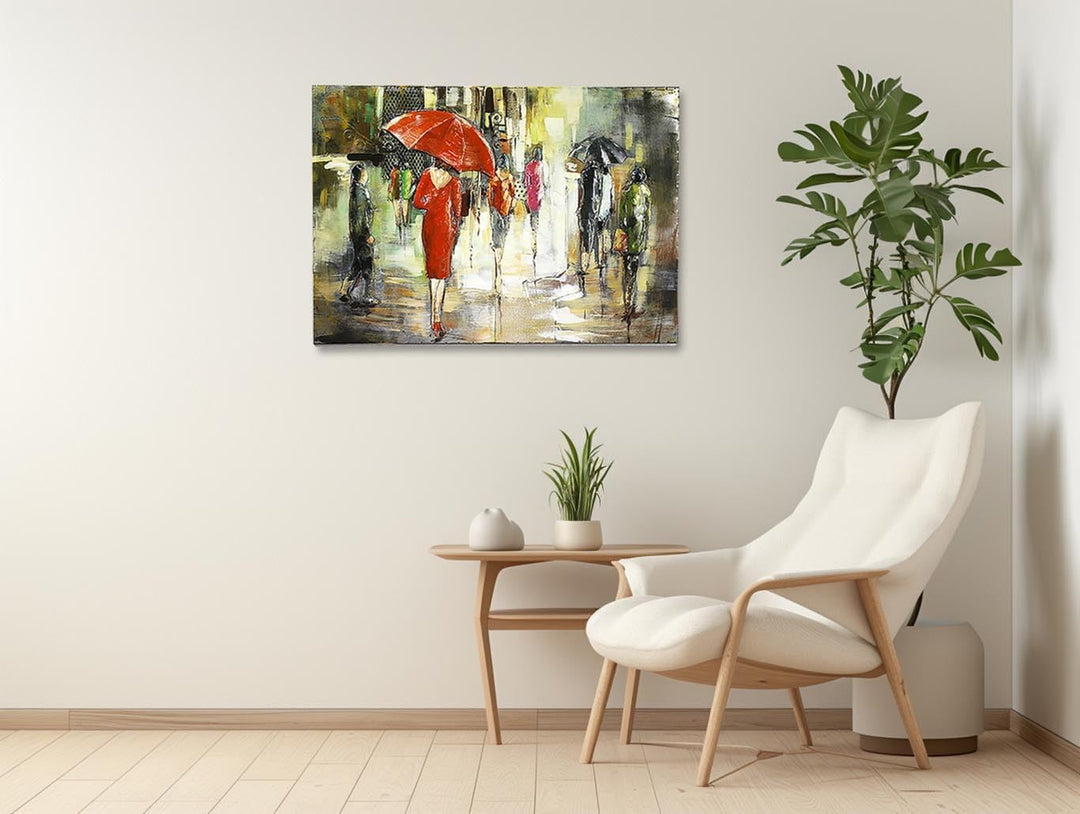 Kobolo Wandbild Wanddeko Metallbild 3D-Bild - Strassenmillieu - 108x72 cm