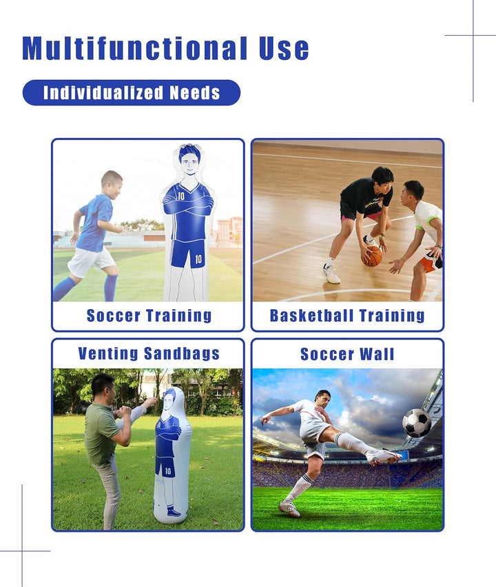 Gugxiom Aufblasbares Fussball-Dummy-Luftmodell, Verdickter Umweltschutz-PC, der Nicht Herunterfällt,