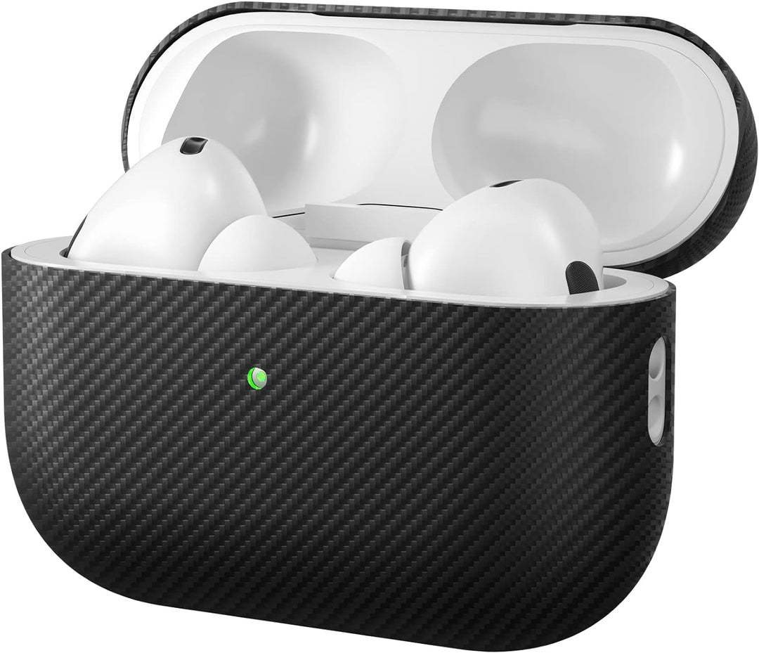 memumi Carbon Hülle für AirPods Pro 2, 0.3 mm Superdünne, Hülle aus echter 600D Aramidfaser [100% Ar