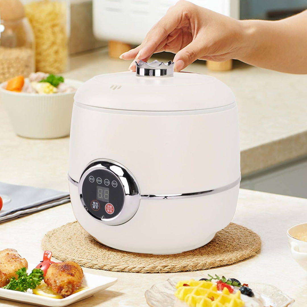Mini Rice Cooker 1.6L - Multifunctional Kleiner Reiskornkocher, Digitaler Reiskocher mit Abnehmbarem
