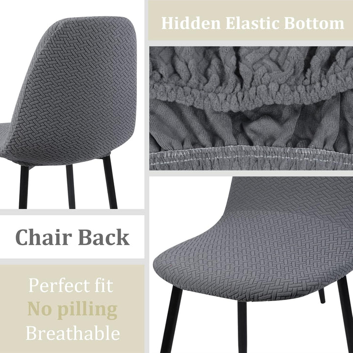 Jaotto Stuhlhussen 6er Set Strech, Esszimmerstühle Bezug Universal Waschbar Abnehmbare,Elegante Stuh