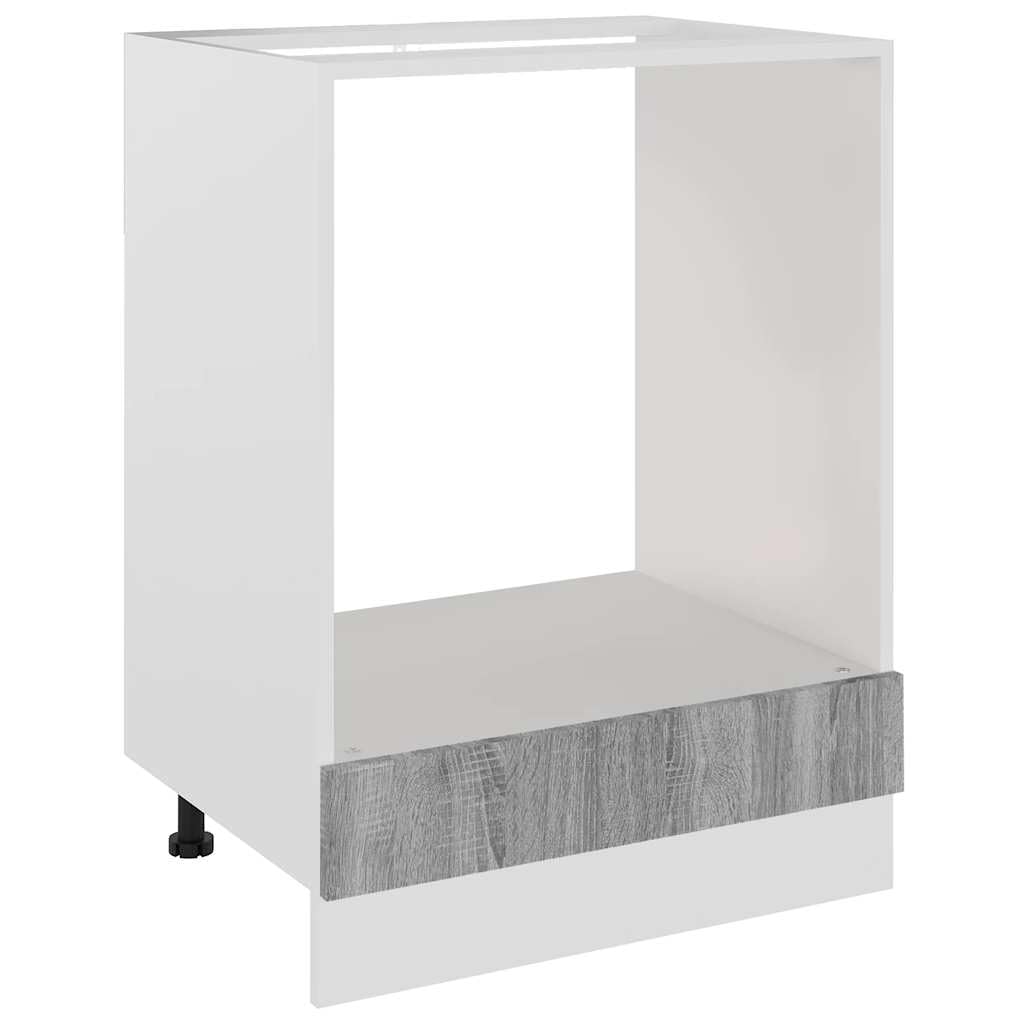vidaXL Herdumbauschrank Lyon Grau Sonoma 60x46x81,5 cm Holzwerkstoff, Küchenschrank, Gastronomieschr