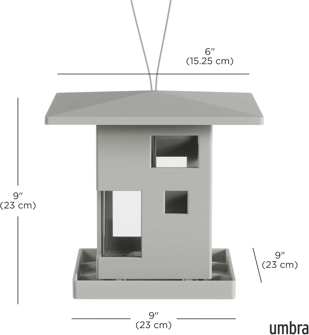 Umbra Bird Cafe Vogelhaus, Moderner Vogelfutterspender zum Aufhängen, Vogelfutterhaus mit architekto