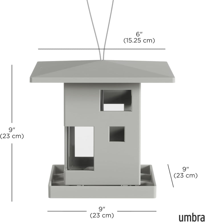 Umbra Bird Cafe Vogelhaus, Moderner Vogelfutterspender zum Aufhängen, Vogelfutterhaus mit architekto