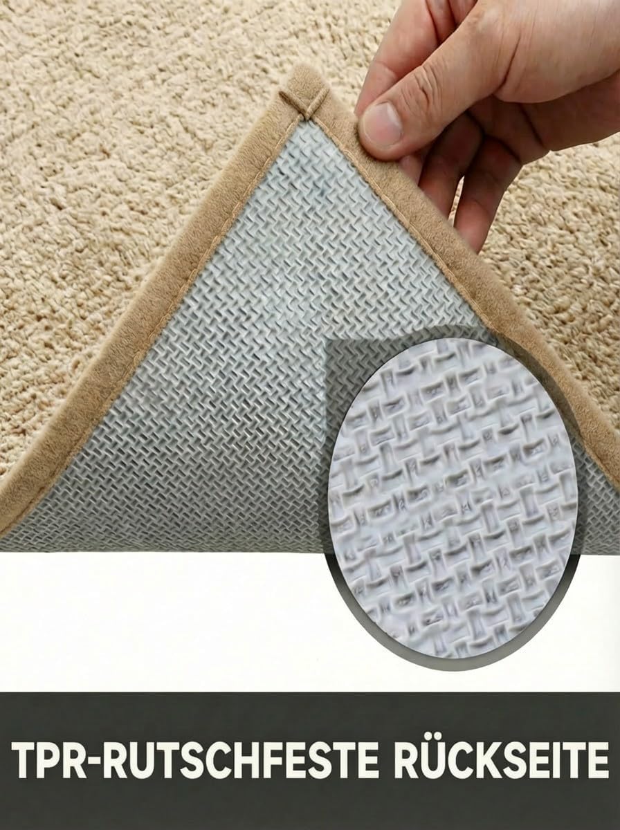 50x80cm Schmutzfangmatte Fussmatte für Innenbereich, rutschfeste Türmatte Waschbar aus Mikrofaser mi