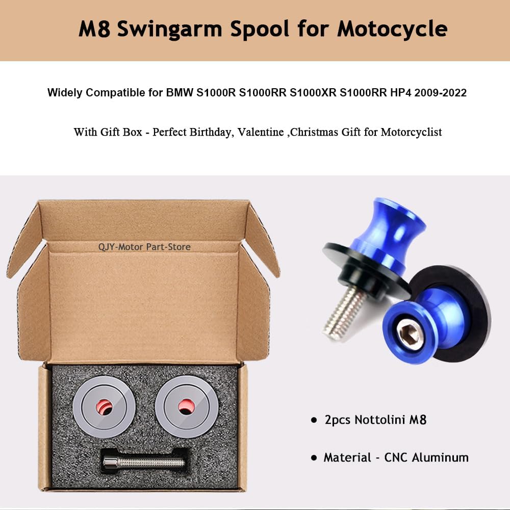 2pcs Montageständer Racingadapter M8*1,5 Bobbins CNC Ständeraufnahme Für S1000R S1000RR S1000XR S100
