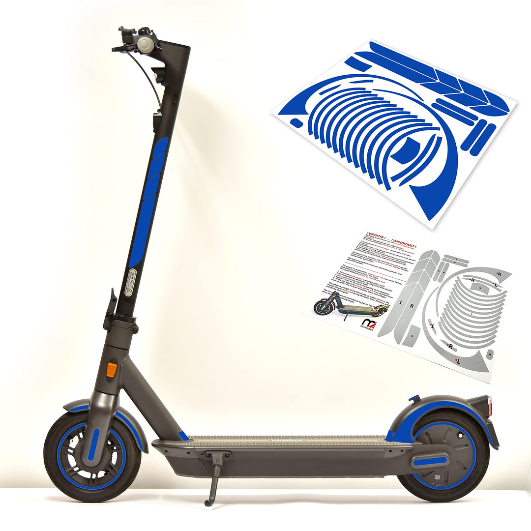 Aufkleber-Set/Sticker Set - 25-teilig auf 34x22cm Bogen geeignet für Segway Ninebot Max g30d E-Scoot