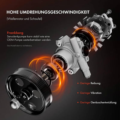 Frankberg Servopumpe Hydraulikpumpe Lenkung Kompatibel mit NP300 Navara D40 2.5L 2005-2019 Pathfinde