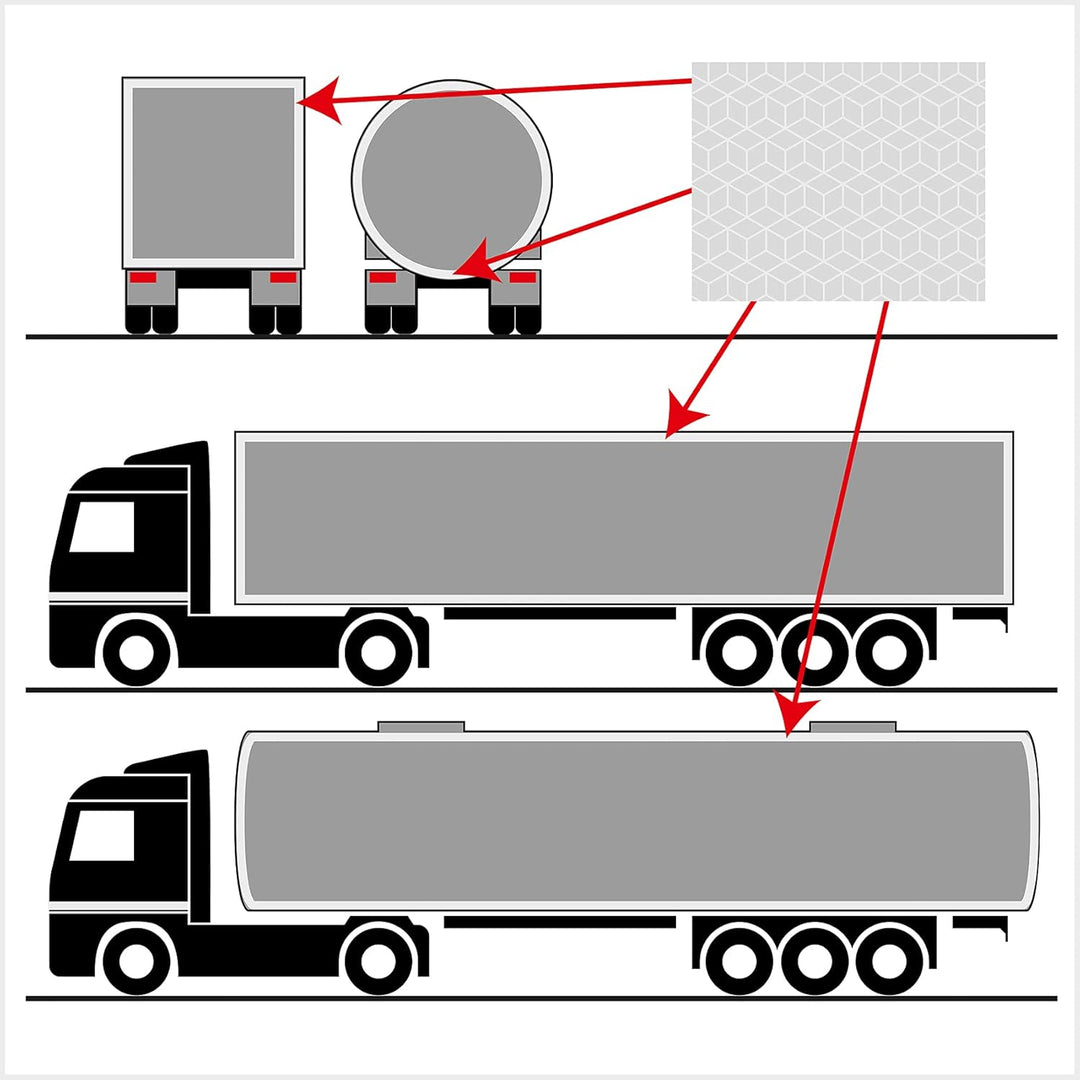 3M Diamond Grade 997S Konturmarkierung segmentiert für Planenaufbauten für LKW Anhänger Reflexfolie
