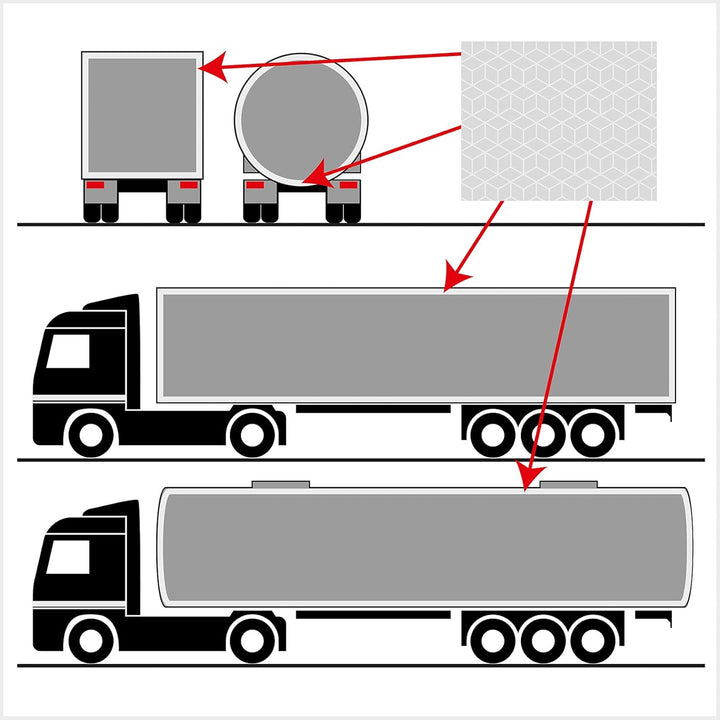 3M Diamond Grade 997S Konturmarkierung segmentiert für Planenaufbauten für LKW Anhänger Reflexfolie