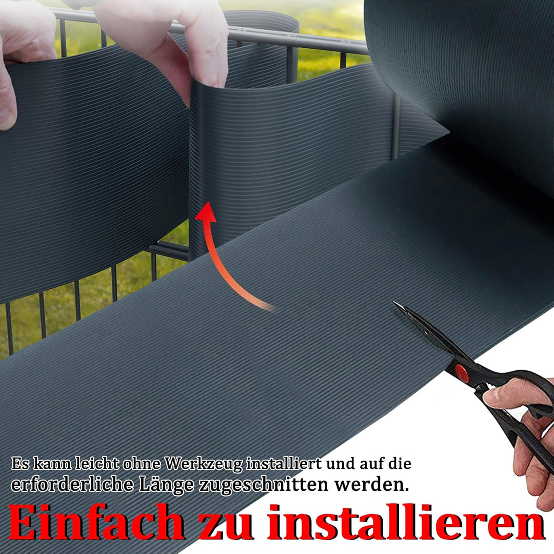 NAIZY 20x Sichtschutzstreifen Hart PVC Sichtschutzfolie 2,5m x 19cm Sichtschutz Zaun Rolle Blickdich