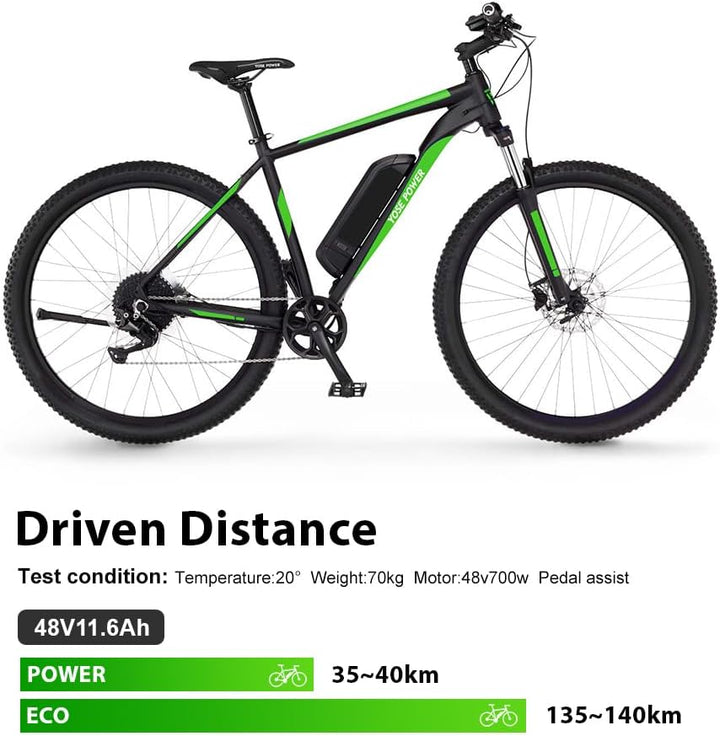 YOSE POWER Ebike Akku 48V 11.6Ah/14Ah SF-06S Batterie JCEB480-11.6 für 48V 250W / 350W /800W Motor p