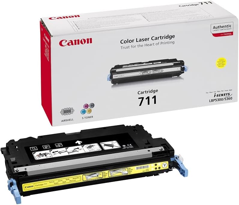 Canon 1657B002 711 Tonerkartusche gelb 6.000 Seiten Gelb Toner Cartridge, Gelb Toner Cartridge