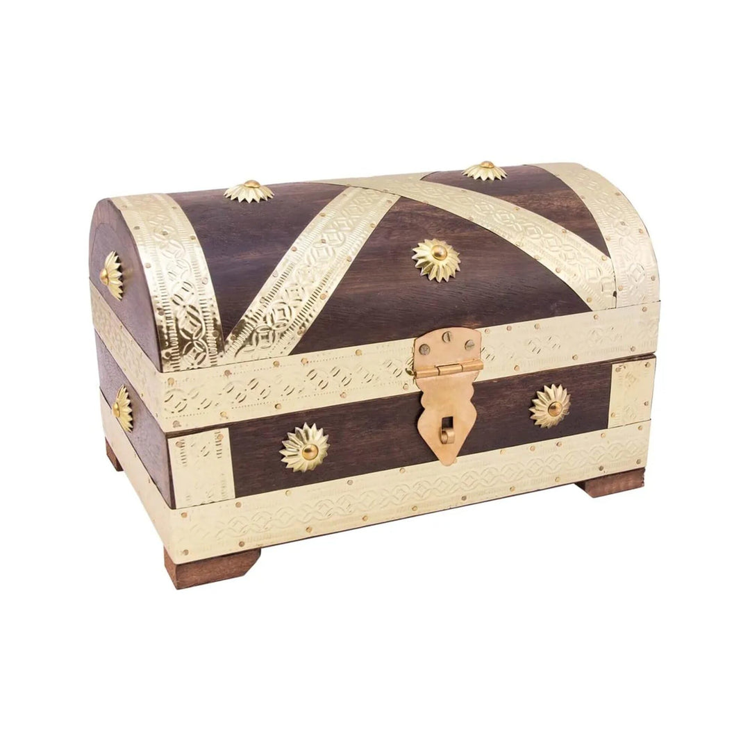 Truhe Piratenkönig aus Holz (mittel)