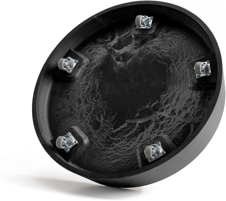 Ecopots Untersetzer rollbar für Blumentopf Oslo 55 dunkelgrau rund - Durchmesser innen 43 cm/aussen