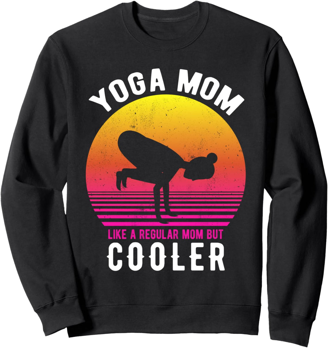 Yoga Mom Vintage Retro Lustiges Yoga Geschenk Sweatshirt