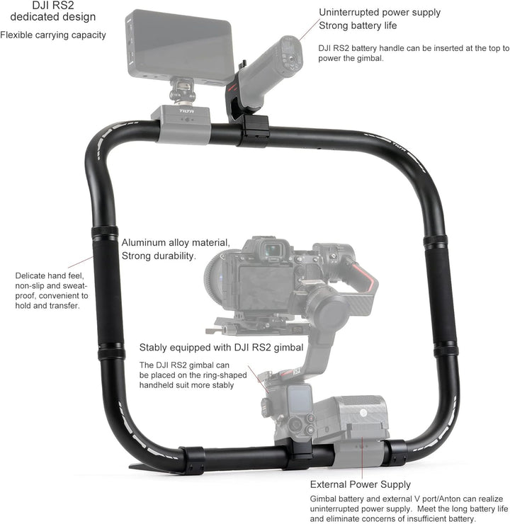 TILTA TGA-BRG-TK-1 Basic Ring Grip + TGA-ARG-SSC Soft Shell Case für DJI RS2 RS 2 RS3 RS 3 PRO Gimba