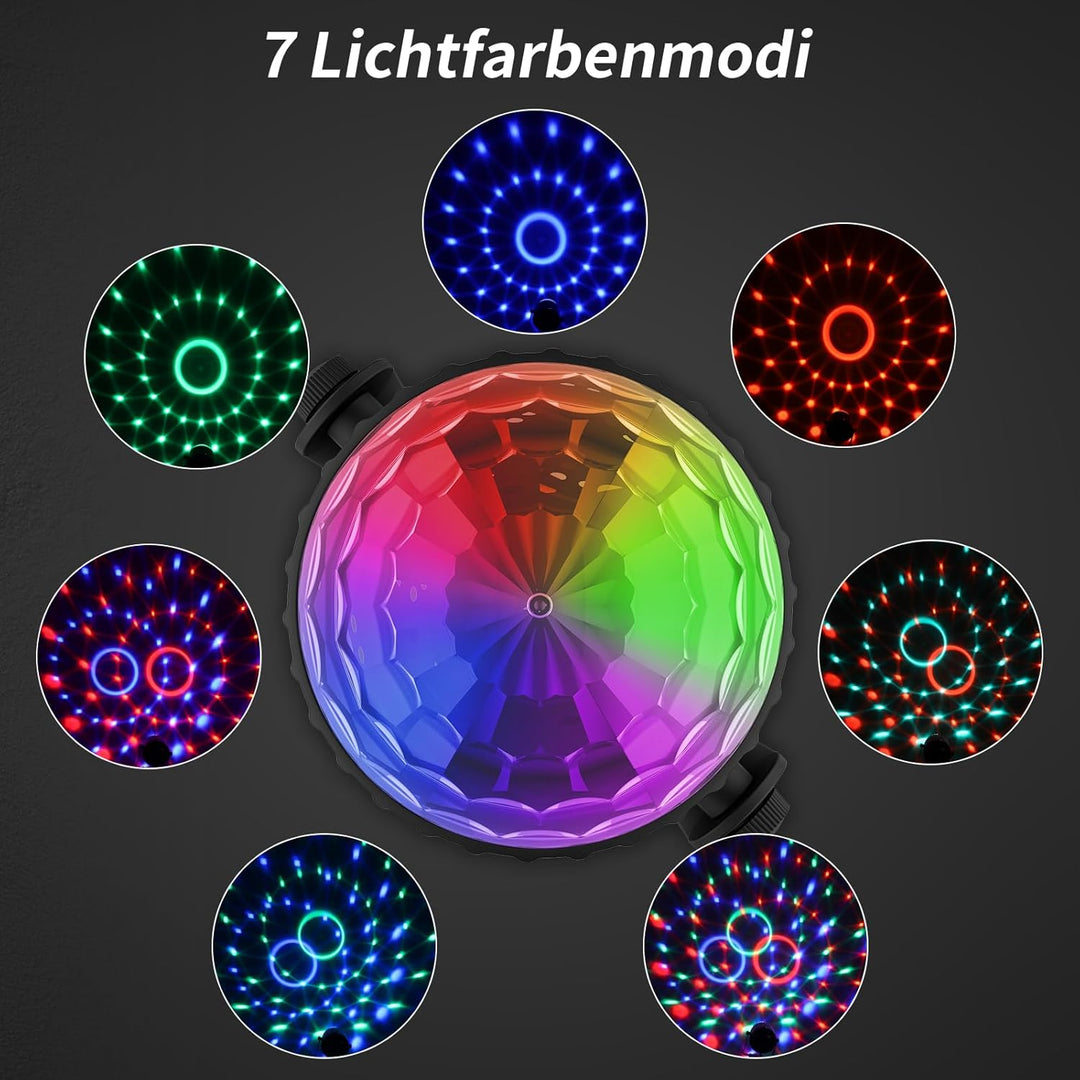 FIMEI Discokugel LED,2 Stück,Disco Licht mit Fernbedienung für Weihnachten,Halloween,Party, Abend, B