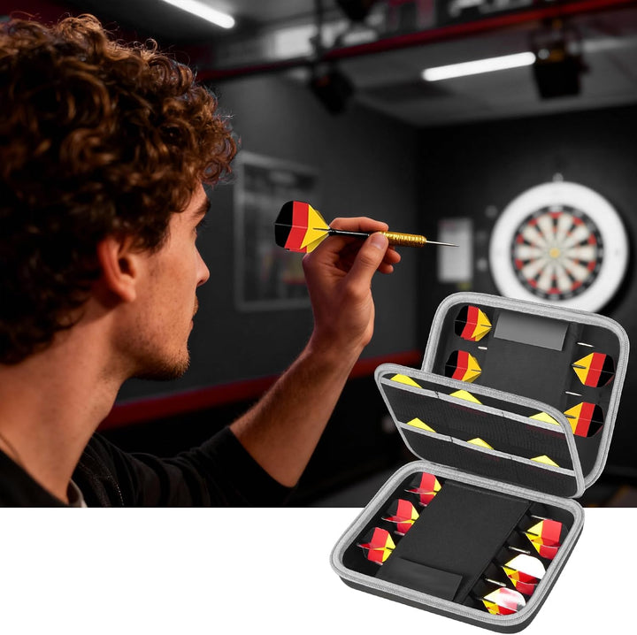 Boobowl Darts Tasche - Hard Shell Stossfeste Dart-Aufbewahrungstasche, Tragbare Tragekoste für Stahl