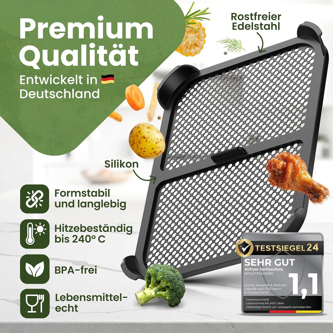 2x Premium Spritzschutz Ninja AF400EU | Spritzschutz Airfryer Ninja [TESTSIEGER] Ninja Heissluftfrit