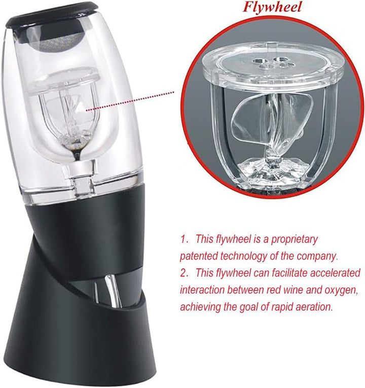 Weinbelüfter Rotwein Dekanter Set, Weinausgiesser Belüfter mit Ständer Weindekanter by US Sense (Dek