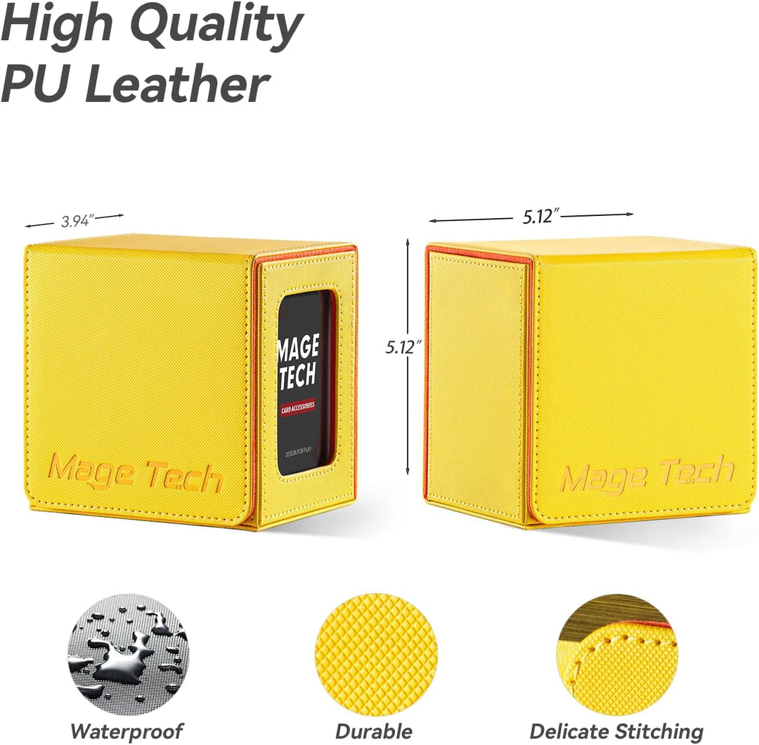 Mage Tech Card Deck Box für MTG Commander - Patentiertes Design, Commander Display, passend für 100
